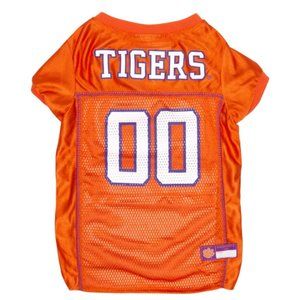 Orange Dog Football Jersey Clemson Tigers #00 Size Large Pets Sports Mesh Shirt